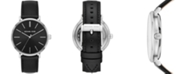 Michael Kors &nbsp;Men's Jayne Three-Hand Black Leather Watch 42mm MK7145